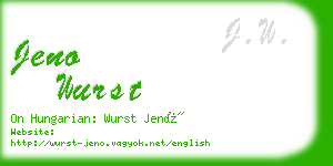 jeno wurst business card